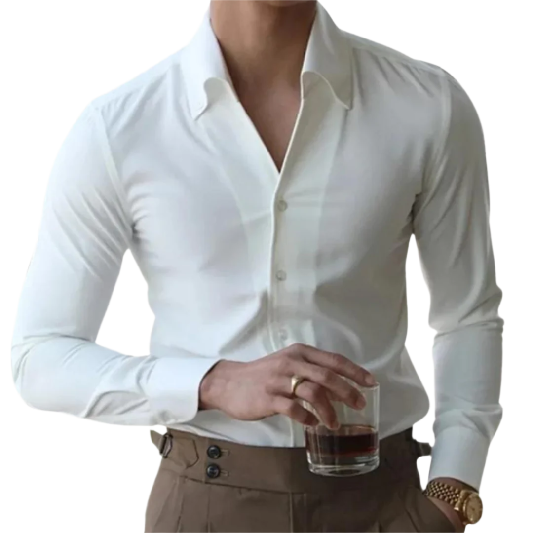 Herren - Hemd mit Knopfleiste - Premium-Stoff, klassische Passform - Smart Casual Wear